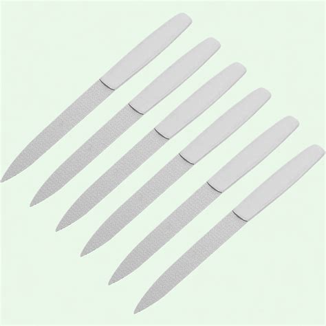 6Pcs Stainless Steel Metal Nail File Set - Diamond Nail File for ...