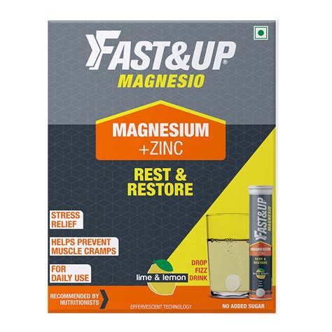 Buy FAST&UP MAGNESIUM SUPPLEMENT+ZINC ANTI STRESS MUSCLE RECOVERY ...