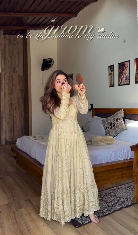 Royal Grace Gold Embellished Anarkali Suit – NayraLabel