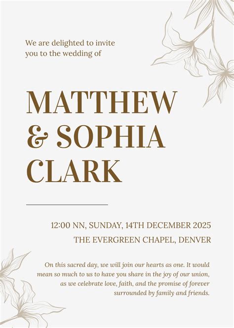 Free Vintage Wedding Invitation Template to Edit Online