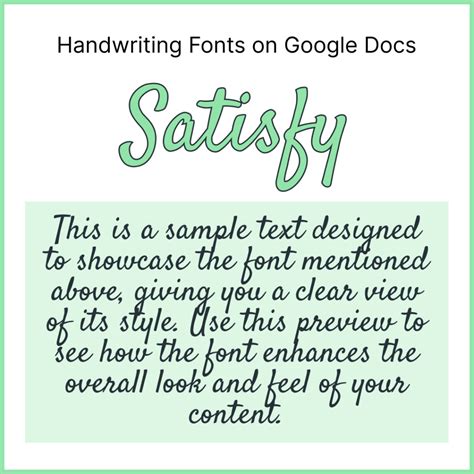72 Top Handwriting Fonts on Google Docs (With Screenshots)