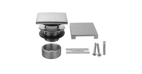 Jaclo 539-PCH Square Top Toe Control Tub Drain with Square No Hole ...