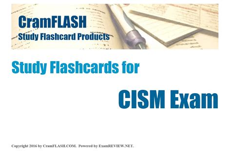 CramFLASH Study Flashcards for CISM Exam: 100 "cards" included eBook ...