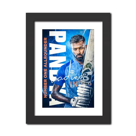 TenorArts Hardik Pandya Gujrat Legend Laminated Posters Framed ...