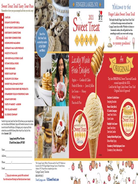 Fillable Online Tour Cayuga Launches The Finger Lakes Sweet Treat Trail ...
