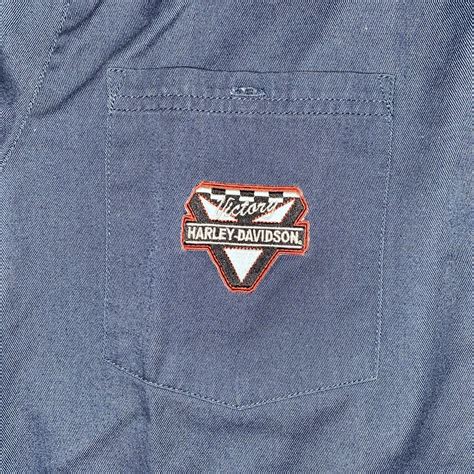 Harley Davidson Mechanic Short Sleeve Button Up Shirt… - Gem
