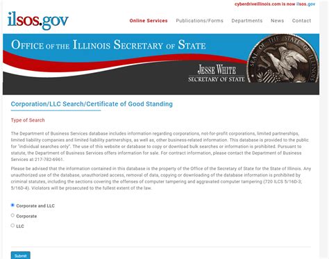 Illinois Secretary of State - Business Entity Search