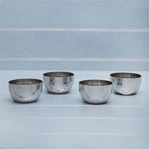 Buy Blaze Set of 4 Stainless Steel Hammered Bowls from Home Centre at ...