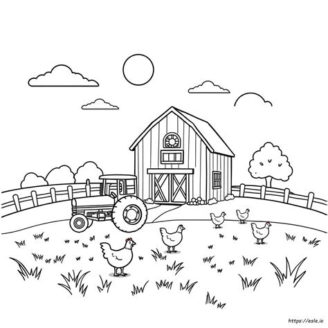 Farm House Coloring Pages