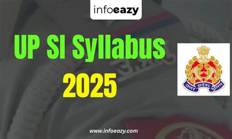 UP SI Syllabus 2025, Exam Pattern, Topic-wise Detailed Syllabus