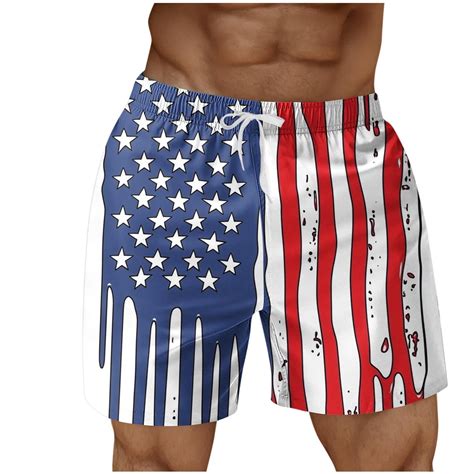 American Flag Shorts 4th of July Shorts Men Mens Independence Day Beach ...