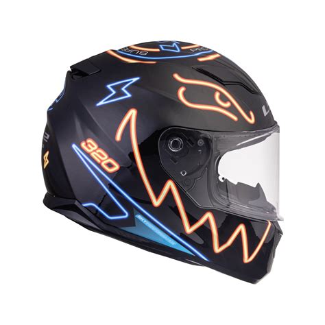 LS2 FF320 Stream Evo Neon Black Blue Fluro Orange Matt Helmet– Moto Central