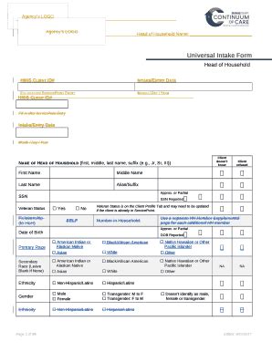HMIS Client ID# Doc Template | pdfFiller