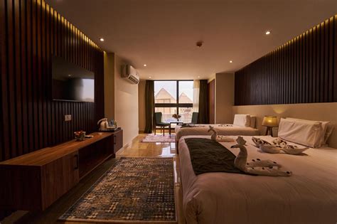 For a view of the Egyptian pyramids, book a one-bedroom suite