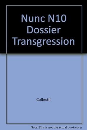 Amazon.in: Buy Nunc n 10 dossier transgression Book Online at Low ...