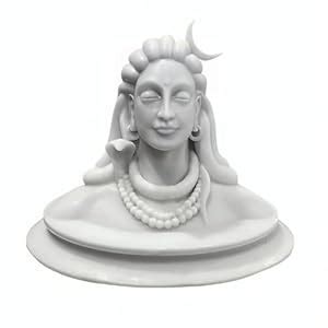 Buy TrifleArte Acrylic Adiyogi Shiva Bust Statue | Matte Finish Adiyogi ...
