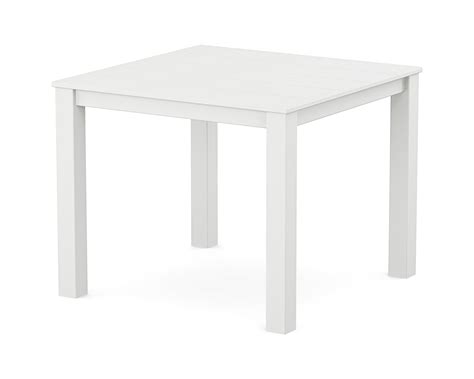Trex Outdoor Furniture Parsons 38" Square Dining Table in Classic White ...