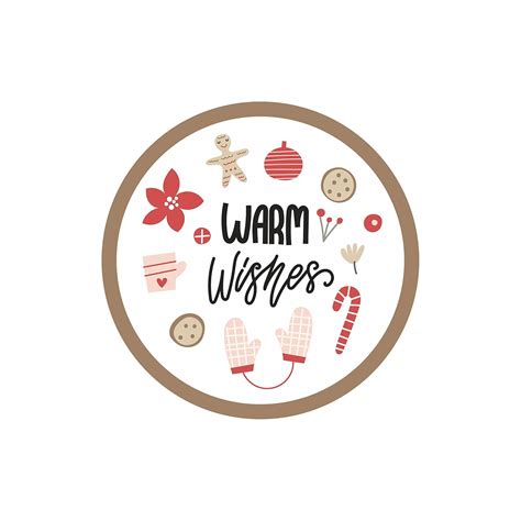 Anne Print Solutions® Pack of 48 Merry Christmas Warm Wishes Stickers ...