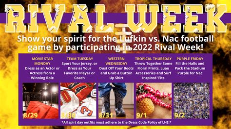 Rival Week: Game 2 with Pack vs. Nac (8/29-9/2) | Lufkin High School