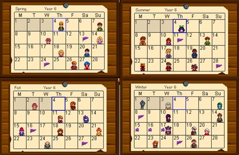 Stardew Valley’s Social Calendar: Birthdays and Where to Find Villagers
