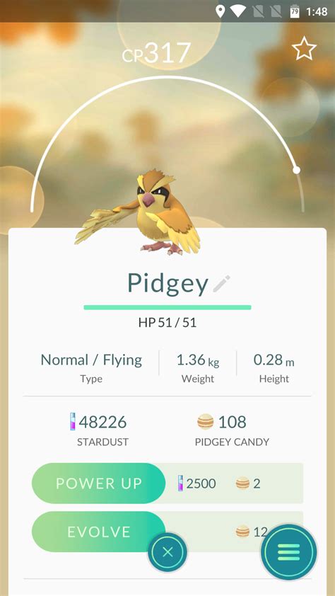 Pidgey Evolution Level