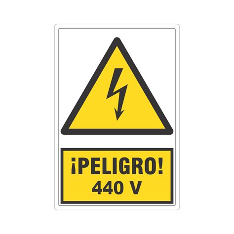 Mr. Safe - Danger 440 Volts Sign PVC Sticker in 8 inch X 8 inch ...