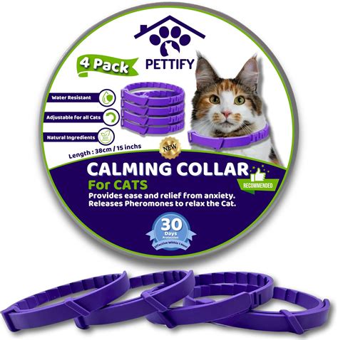 Amazon.com: Calming Collar for Cats - 4 Packs Cat Calming Collars Cat ...