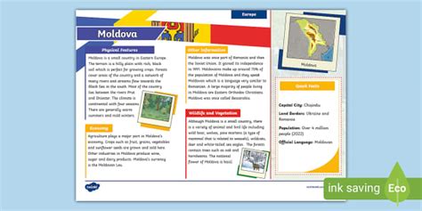 KS2 Moldova Fact File
