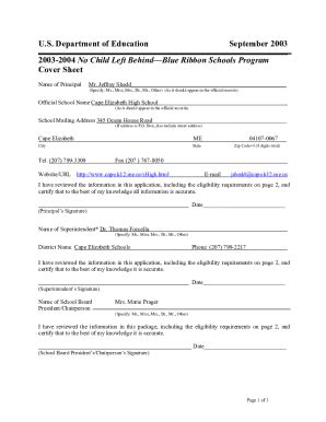 Fillable Online www2 ed Cape Elizabeth High School -- 2004 No Child ...