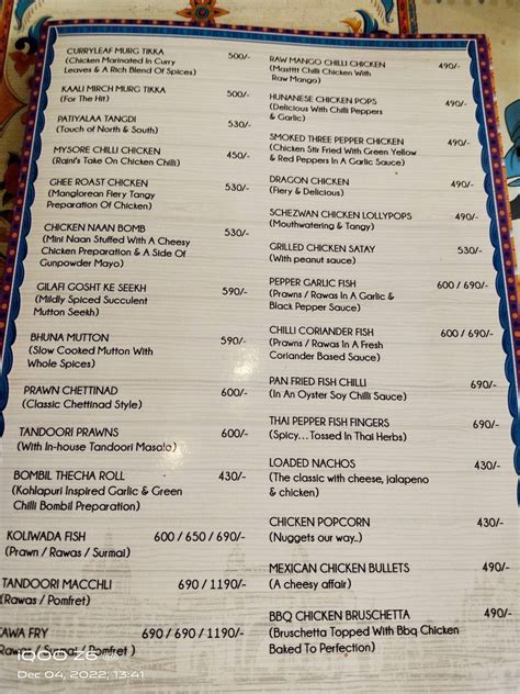 Menu at Angrezi Patiyalaa Thane, Mumbai