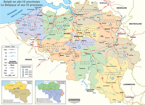 Major Cities Map of Belgium