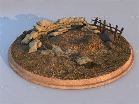 战争场景 战场 战争沙盘 战场一角 二战_spikegao作品_场景现代场景