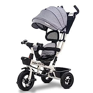 Baybee 3 in 1 Ditto Baby Tricycle for Kids with Rubber Wheels, Canopy ...