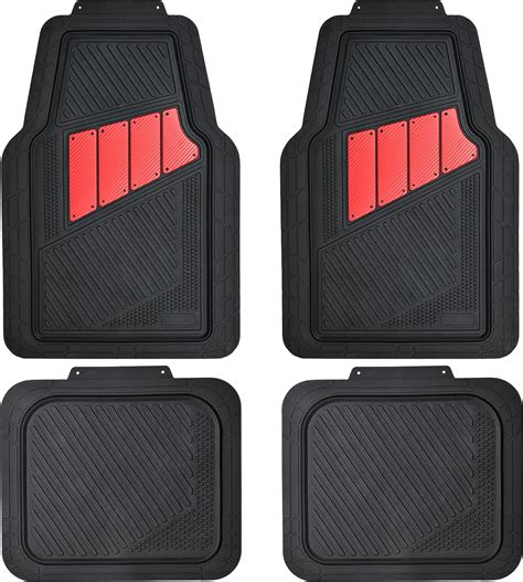Amazon.com: CAR PASS Heavy Duty Rubber Floor Mats 4-Piece Car Mat Set ...