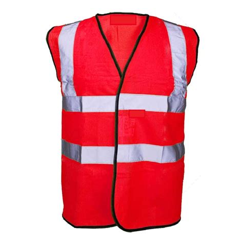 Buy Red Hi Visibility Reflective Safety Vest Hi Viz Ideal for Printing ...