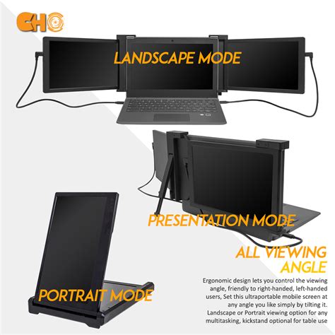 Buy CHO Portable Extended Monitor Laptop Screen Extender Triple Screen ...