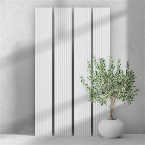 Paintable 106" 9ft Valley Paint-Ready Fluted Wall Panels - Primed MDF ...
