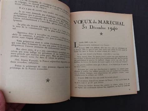 1940/WW2/Messages du MARECHAL/General Secretariat of | Ubuy India