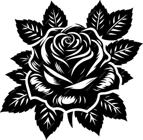 Rose black color vector silhouette | Premium AI-generated vector
