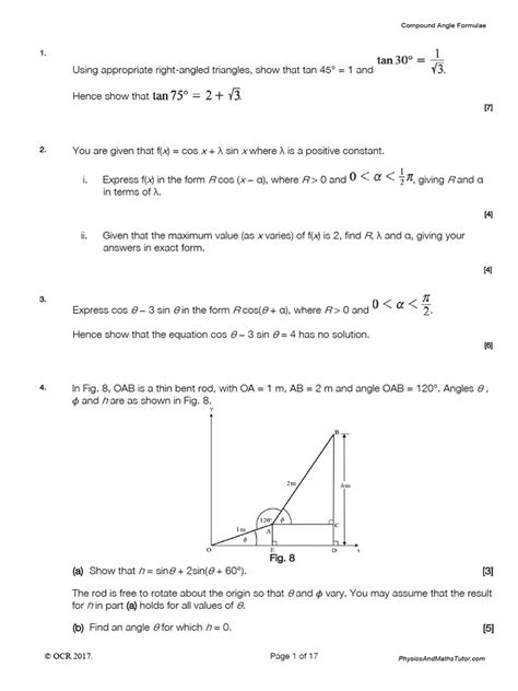 Compound Angle Formulae 的图像结果