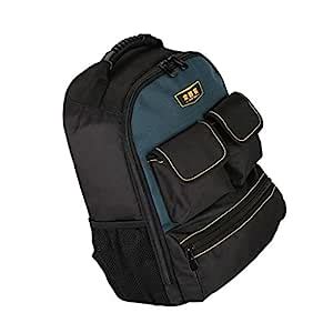Tool Pouch Electrician Bags w/Shoulder Strap Canvas Backpack 15 Pockets ...