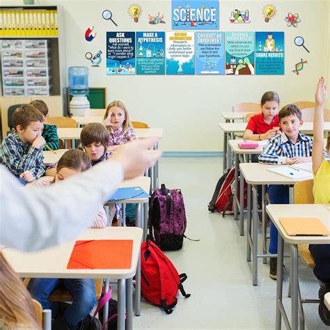 Buy 31 Pieces Scientist Bulletin Board Set Laminated Science Posters ...