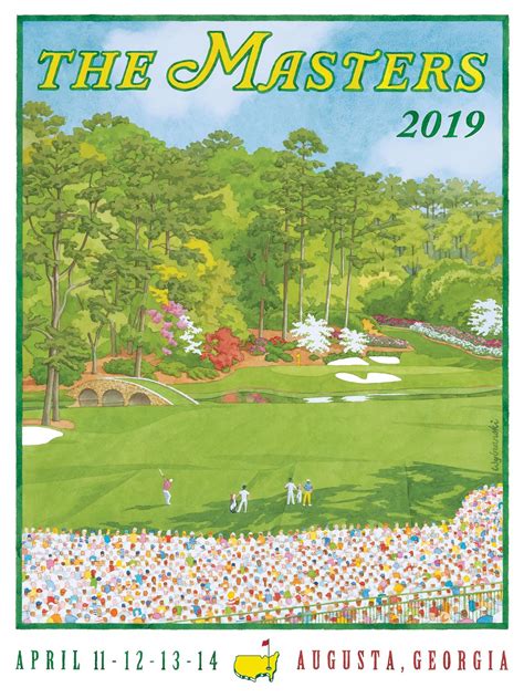 The Masters - Augusta National GC - 11-14 April 2019 | Golf poster ...
