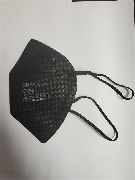 Black Powecom KN95 - Headband Style | Bona Fide Masks™