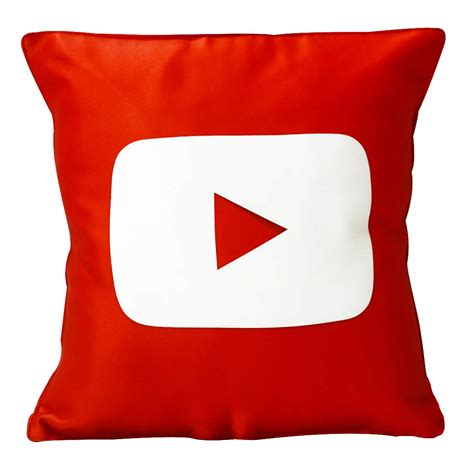 Buy MONK MATTERS YouTube Play Button Design Cushion Cover with Filler ...