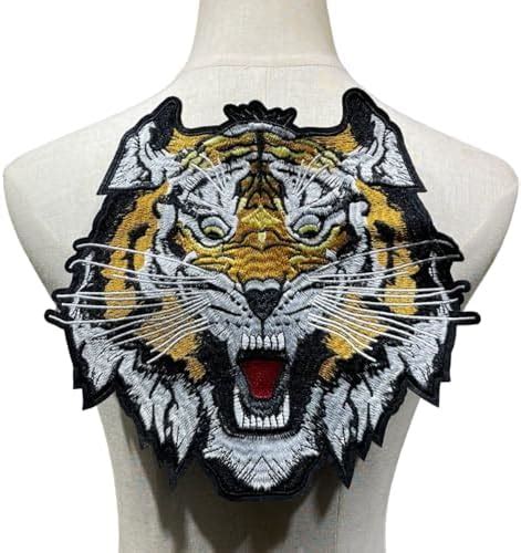Ani Accessories Large Embroidered Anger Tiger Sew on Patches for ...