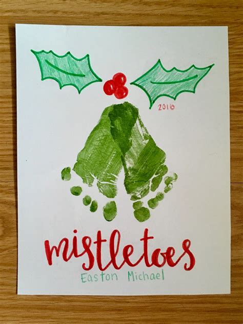 Baby s first christmas craft footprint art – Artofit