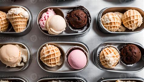 Assortment of Miniature Ice Cream Cones 54288077 Stock Photo at Vecteezy