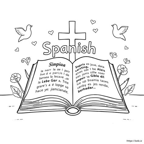 Spanish Bible Verse Coloring Pages