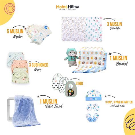 Baby Essential Gift Set | Blue | 25 Item – Moms Home